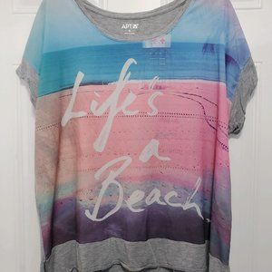 APT 9 Life's a Beach Shirt size XL